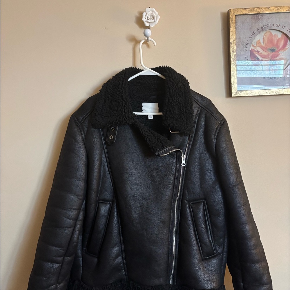 Black Shearling Women's Jacket